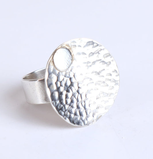 Vintage Sterling Silver Chunky Water Ripper Ring