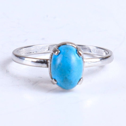 Vintage Turquoise Sterling Silver Claw Ring