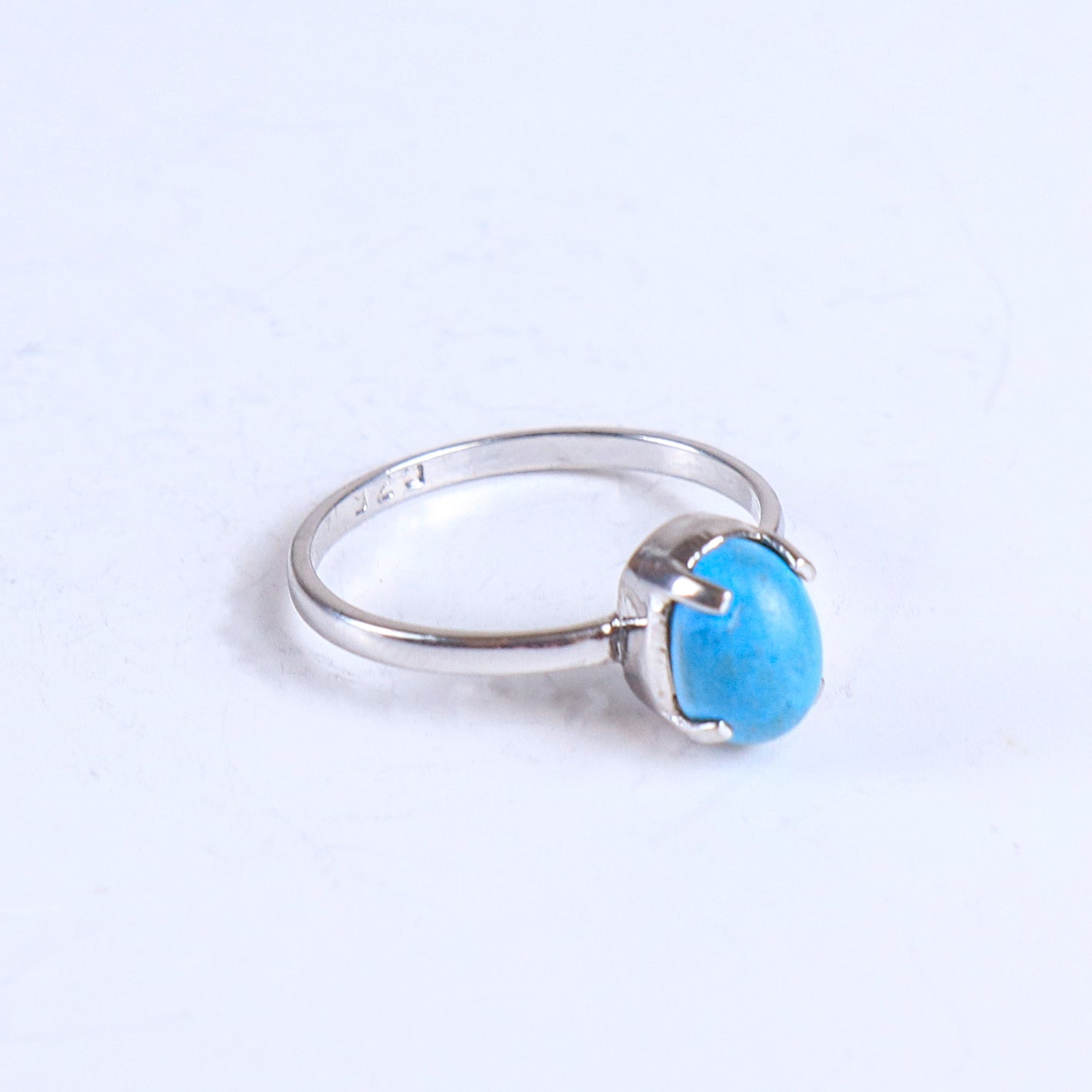 Vintage Turquoise Sterling Silver Claw Ring