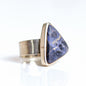 Vintage Triangle Sodalite Sterling Silver Band Ring